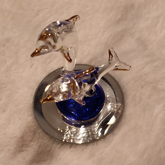 Like-New Glass Dolphins - Picture 2 of 11